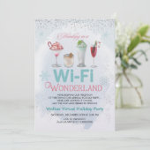 Uitnodiging voor virtuele feestdagen voor kerstfee (Staand voorkant)