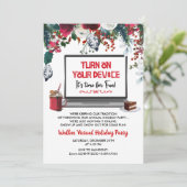 Uitnodiging voor virtuele feestdagen voor kerstfee (Staand voorkant)