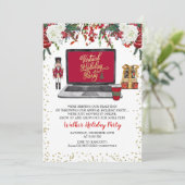 Uitnodiging voor virtuele feestdagen voor kerstfee (Staand voorkant)