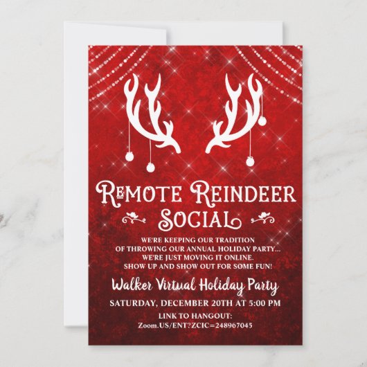 Uitnodiging voor virtuele feestdagen voor kerstfee (Voorkant)