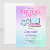 Uitnodiging voor virtuele partijen (Voorkant / Achterkant)
