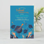 Uitnodiging voor virtuele Pet naar afstudeerpartij (Staand voorkant)