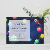 Uitnodiging voor virtuele-verjaardagsfeestruimte (Staand voorkant)