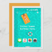 Uitnodiging voor virtuele zomervakantie (Voorkant / Achterkant)