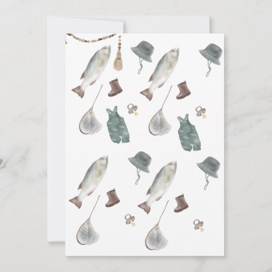 Uitnodiging voor Vis Baby shower (Achterkant)