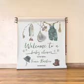 Uitnodiging voor Vis Baby shower Wandkleed