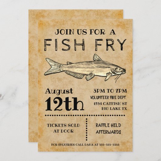 Uitnodiging voor vissen (Voorkant / Achterkant)