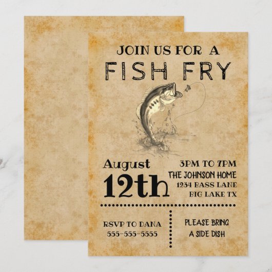 Uitnodiging voor vissen (Voorkant / Achterkant)