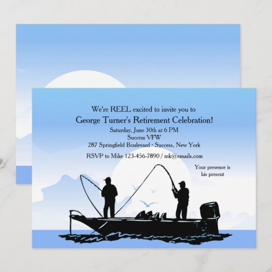 Uitnodiging voor Vissende boeddies (Voorkant / Achterkant)