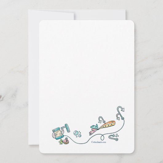 Uitnodiging voor Vissende elementen (Achterkant)