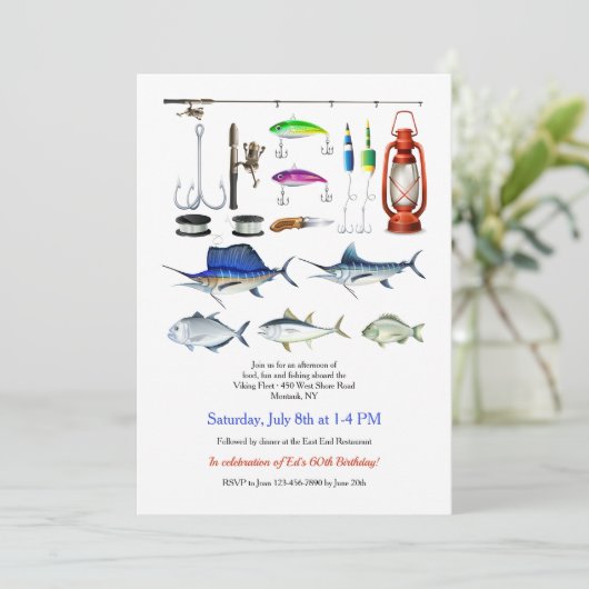 Uitnodiging voor Vissende elementen (Staand voorkant)