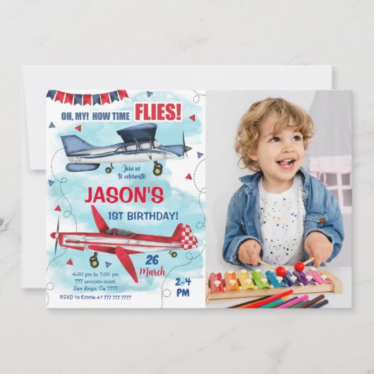 Uitnodiging voor vliegtuigfoto's (Voorkant)