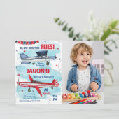 Uitnodiging voor vliegtuigfoto's (Staand voorkant)