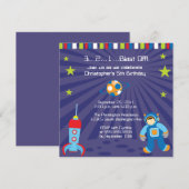 Uitnodiging voor vloofballast van ruimteschip (Voorkant / Achterkant)