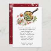 Uitnodiging voor voedselkerstfeest (Voorkant / Achterkant)