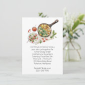 Uitnodiging voor voedselkerstfeest (Staand voorkant)