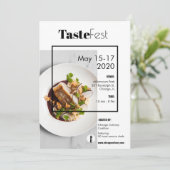 uitnodiging voor voedselvoorziening (Staand voorkant)