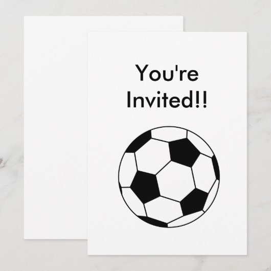 Uitnodiging voor voetbal (Voorkant / Achterkant)