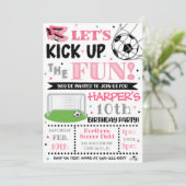 Uitnodiging voor voetbal | Uitnodiging voor Girl S (Staand voorkant)