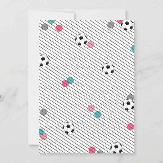 Uitnodiging voor voetbal | Uitnodiging voor Girl S (Achterkant)