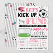 Uitnodiging voor voetbal | Uitnodiging voor Girl S (Voorkant / Achterkant)