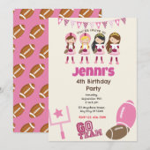 Uitnodiging voor Voetbal Verjaardagsfeest (Voorkant / Achterkant)