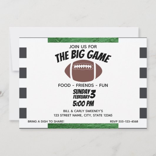 Uitnodiging voor Voetbalfeestje (Voorkant)