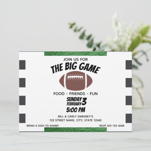 Uitnodiging voor Voetbalfeestje (Staand voorkant)