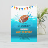 Uitnodiging voor voetbalpool verjaardagsfeest (Staand voorkant)