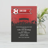 Uitnodiging voor voetbalspel (Staand voorkant)