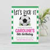 Uitnodiging voor voetbalwedstrijd (Staand voorkant)