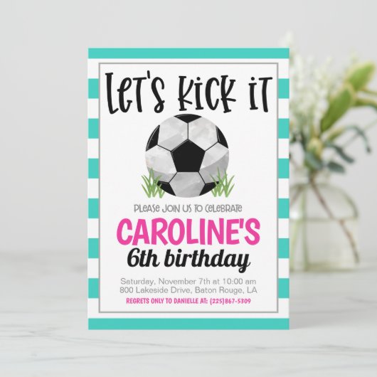 Uitnodiging voor voetbalwedstrijd (Staand voorkant)