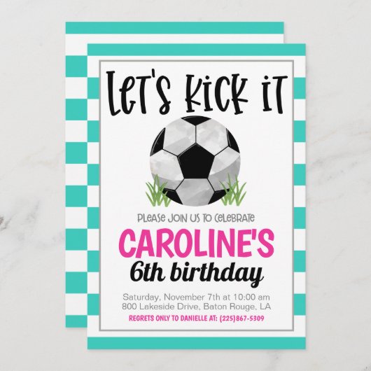 Uitnodiging voor voetbalwedstrijd (Voorkant / Achterkant)