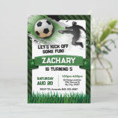 Uitnodiging voor voetbalwedstrijd (Staand voorkant)