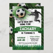 Uitnodiging voor voetbalwedstrijd (Voorkant / Achterkant)