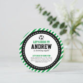 Uitnodiging voor voetbalwedstrijd (Staand voorkant)