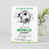 Uitnodiging voor voetbalwedstrijd (Staand voorkant)