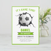 Uitnodiging voor voetbalwedstrijd (Staand voorkant)