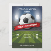 Uitnodiging voor voetbalwedstrijd (Voorkant)