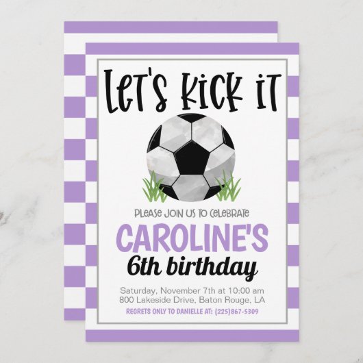 Uitnodiging voor voetbalwedstrijd (Voorkant / Achterkant)