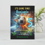 Uitnodiging voor voetbalwedstrijd (Staand voorkant)