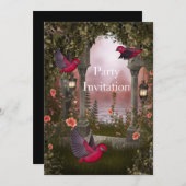 Uitnodiging voor vogels Vrije Partij nodigt roodro (Voorkant / Achterkant)