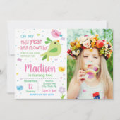 Uitnodiging voor vogelverjaardag met foto (Voorkant)