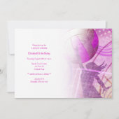 Uitnodiging voor volleybalfeest op roze meisjes (Voorkant)