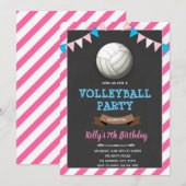 Uitnodiging voor volleybalmeisje (Voorkant / Achterkant)