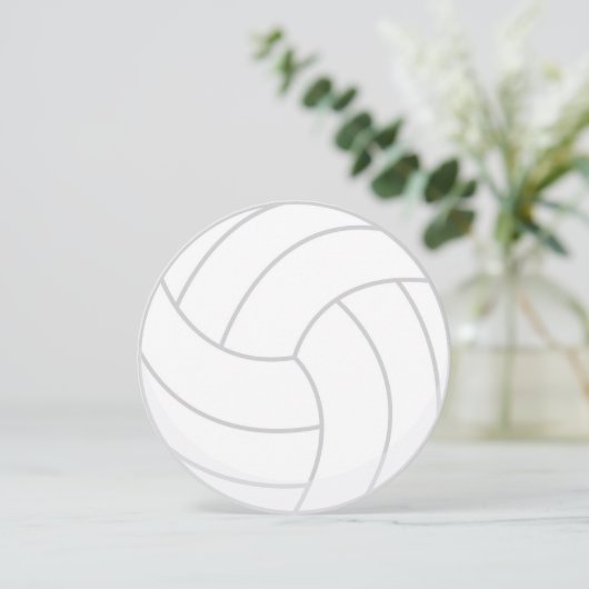 Uitnodiging voor volleybalpartij bij Sportthema (Staand voorkant)