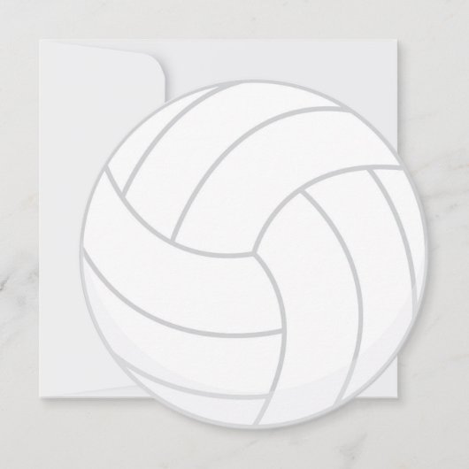 Uitnodiging voor volleybalpartij bij Sportthema (Voorkant)