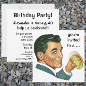  uitnodiging voor volwassen mannelijke geboorte