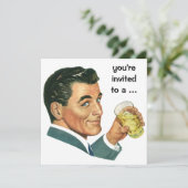  uitnodiging voor volwassen mannelijke geboorte (Staand voorkant)