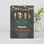 Uitnodiging voor volwassen partijen bij Beer en Bq (Staand voorkant)